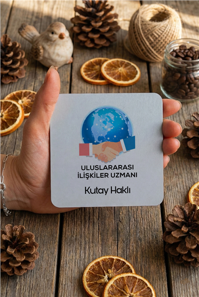 Uluslararası İlişkiler Uzmanı Kişiye Özel Bardak Altlığı