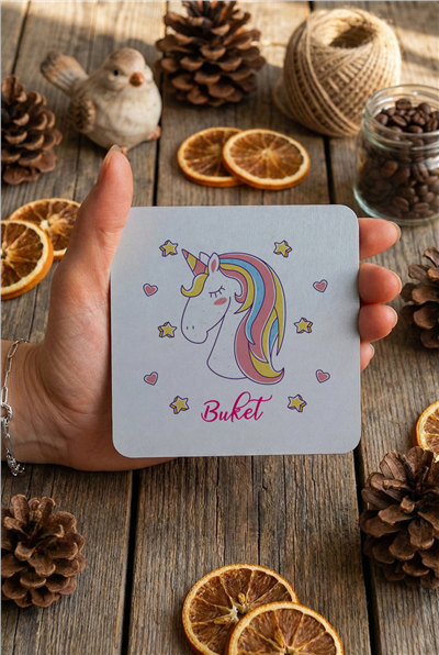 Unicorn Kişiye Özel Bardak Altlığı
