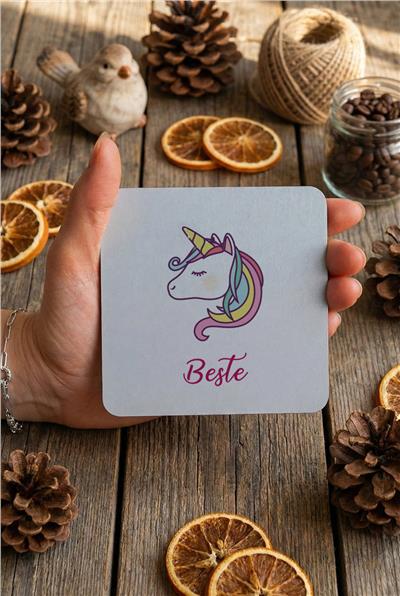 Unicorn Kişiye Özel Bardak Altlığı