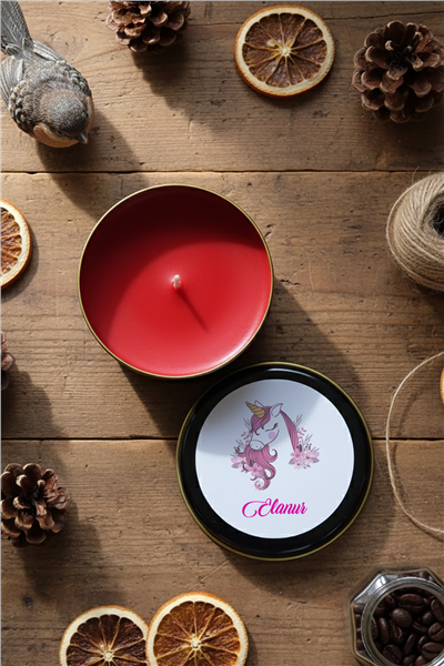 Unicorn Kişiye Özel Mum