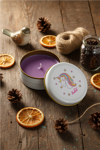 Unicorn Kişiye Özel Mum