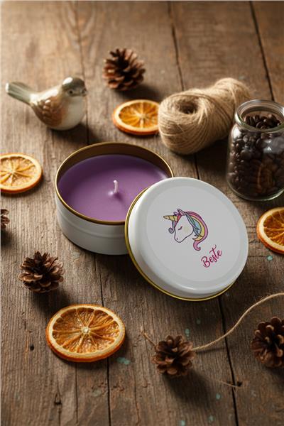 Unicorn Kişiye Özel Mum