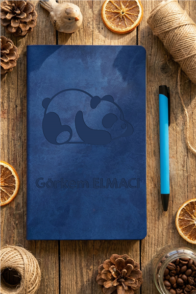 Uykucu Panda Kişiye Özel Defter ve Kalem