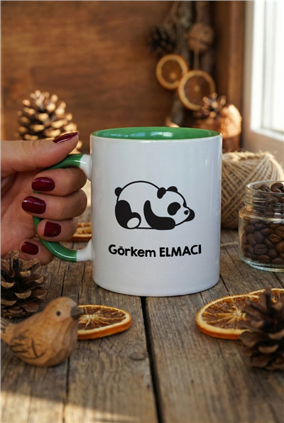 Uykucu Panda Kişiye Özel Kupa Bardak Standart
