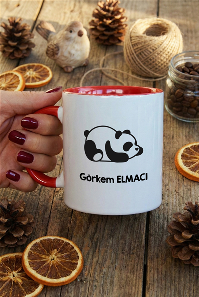 Uykucu Panda Kişiye Özel Kupa Bardak Standart