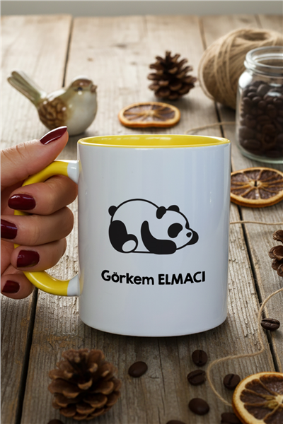 Uykucu Panda Kişiye Özel Kupa Bardak Standart