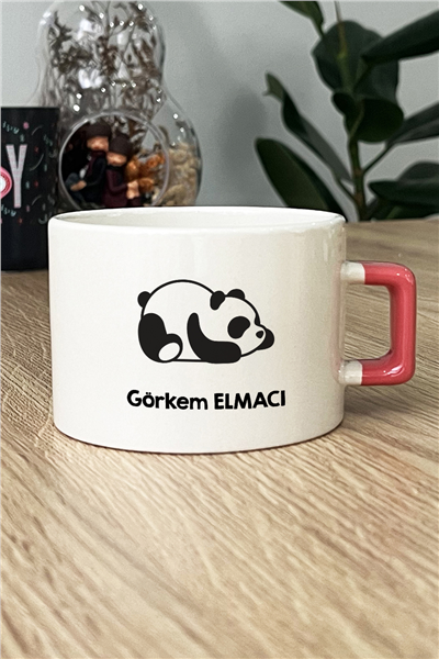 Uykucu Panda Kişiye Özel Lüks Fincan