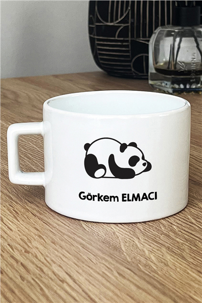 Uykucu Panda Kişiye Özel Lüks Fincan