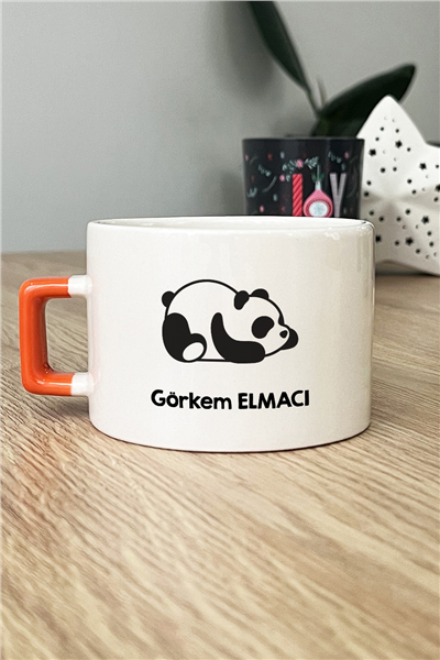 Uykucu Panda Kişiye Özel Lüks Fincan