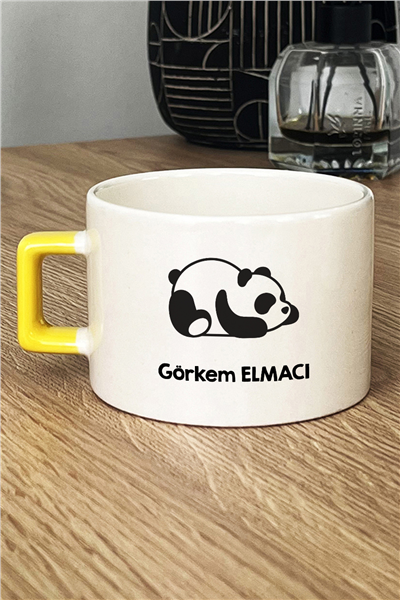 Uykucu Panda Kişiye Özel Lüks Fincan