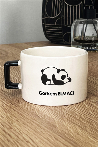 Uykucu Panda Kişiye Özel Lüks Fincan
