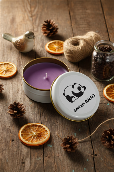 Uykucu Panda Kişiye Özel Mum