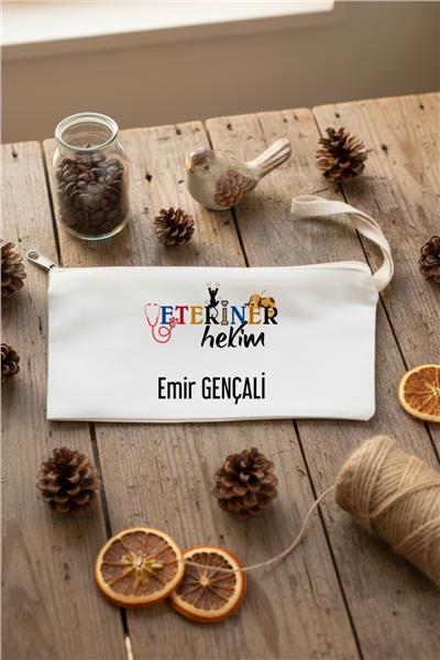 Veteriner Hekim Hediye Kutusu - Anı Defteri, Fotoğraf 10 Adet, Bez Kalemlik, Baston Şeker, Onefis Sade Çikolata Parçalı Cookie 4 adet