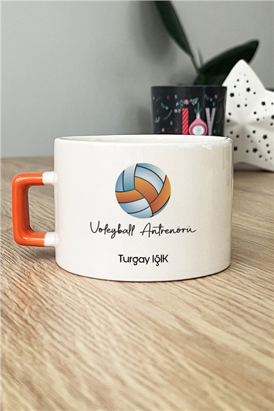 Voleybol Antrenörü Kişiye Özel Lüks Fincan