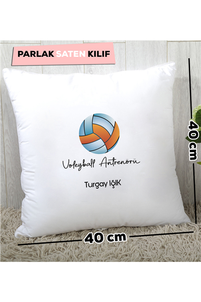 Voleybol Antrenörü Kişiye Özel Yastık