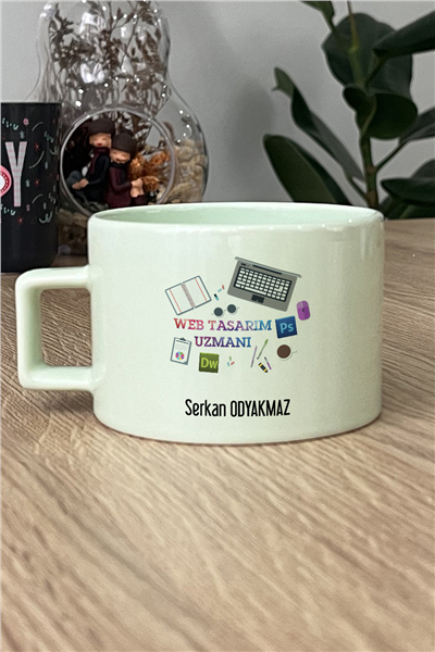 Web Tasarımı Uzmanı Kişiye Özel Lüks Pastel Fincan