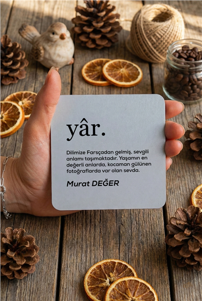 Yar Kişiye Özel Bardak Altlığı