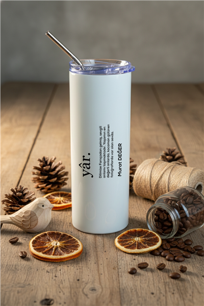 Yar Kişiye Özel Pipetli Çelik Termos