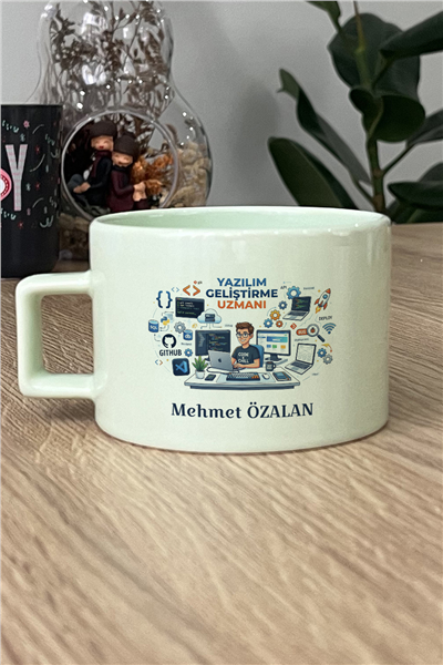Yazılım Geliştirme Uzmanı Kişiye Özel Lüks Pastel Fincan