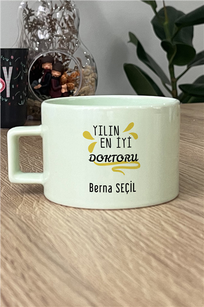 Yılın Doktoru Kişiye Özel Lüks Pastel Fincan