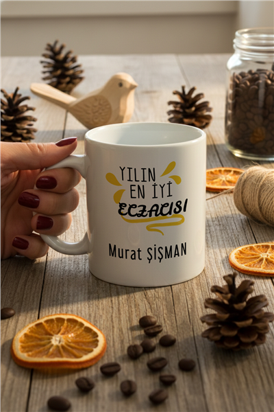 Yılın En İyi Eczacısı Kişiye Özel Kupa Bardak Standart