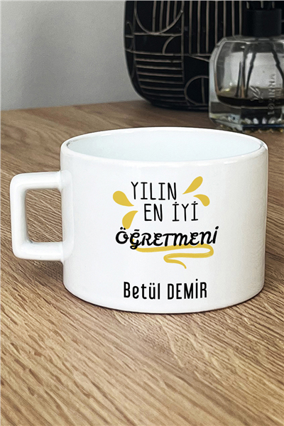 Yılın En İyi Öğretmeni Kişiye Özel Lüks Fincan