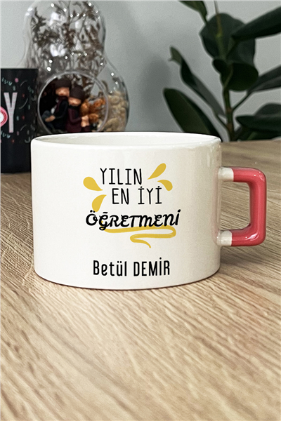 Yılın En İyi Öğretmeni Kişiye Özel Lüks Fincan