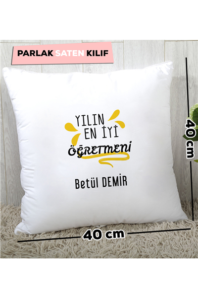 Yılın En İyi Öğretmeni Kişiye Özel Yastık
