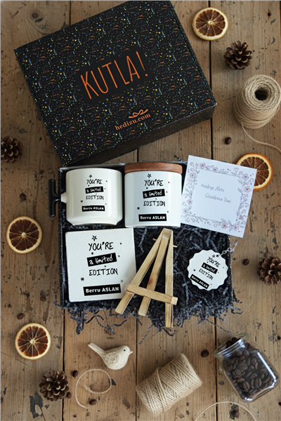 You Are a Limited Edition Hediye Kutusu - Kişiye Özel T Kupa, Seramik Kalemlik, Dekoratif Taş İsimlik, Güneş Anahtarlık