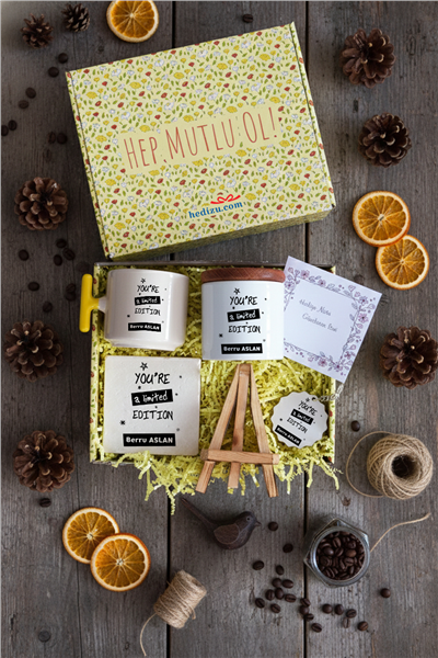 You Are a Limited Edition Hediye Kutusu - Kişiye Özel T Kupa, Seramik Kalemlik, Dekoratif Taş İsimlik, Güneş Anahtarlık
