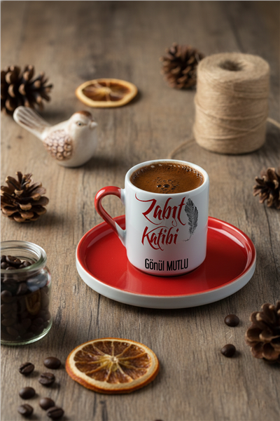 Zabıt Katibi Kişiye Özel Türk Kahvesi Fincanı