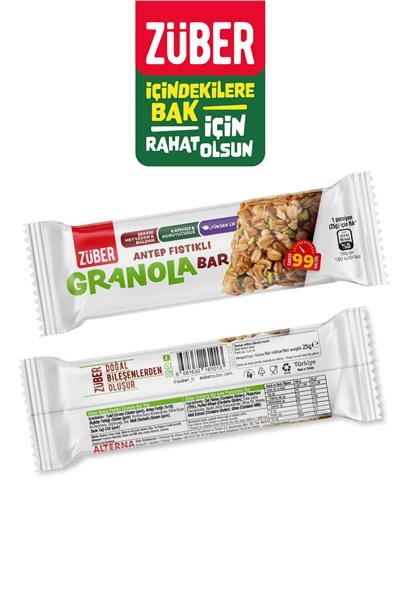 Züber Granola Antep Fıstıklı Bar 25 g
