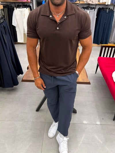 Ferel Yıkamalı Modal Tshirt Kahve
