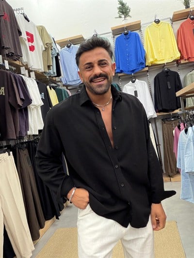 Giesto Gies Keten Gömlek Siyah