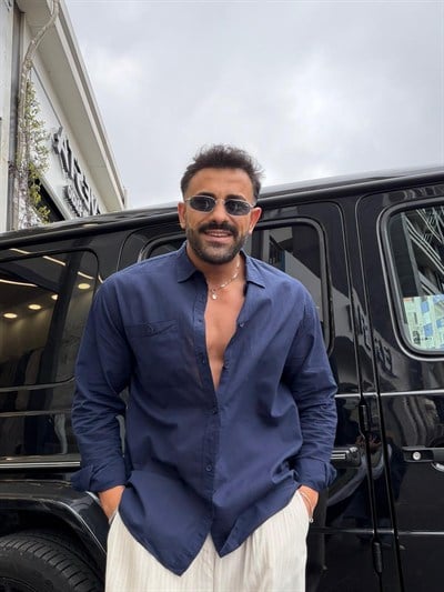 Giesto Vual Kumaş Gömlek Lacivert