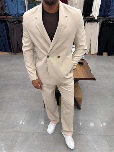 Ziver Premium Takım Elbise Bej