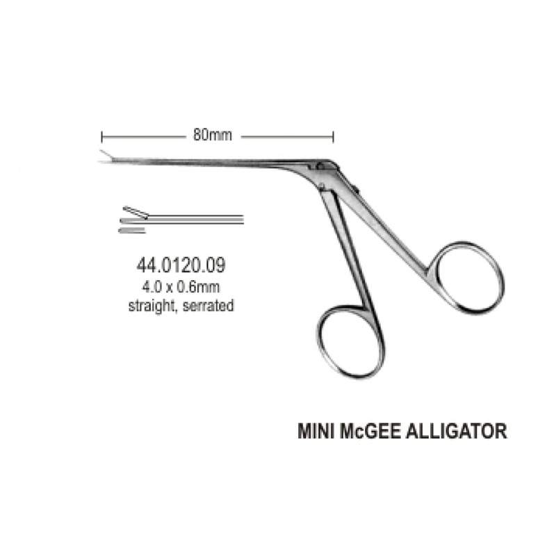 44.0120.09 Mikro Kulak Forsepsi Trıtıklı Düz 4.0x0.6mm, 8cm