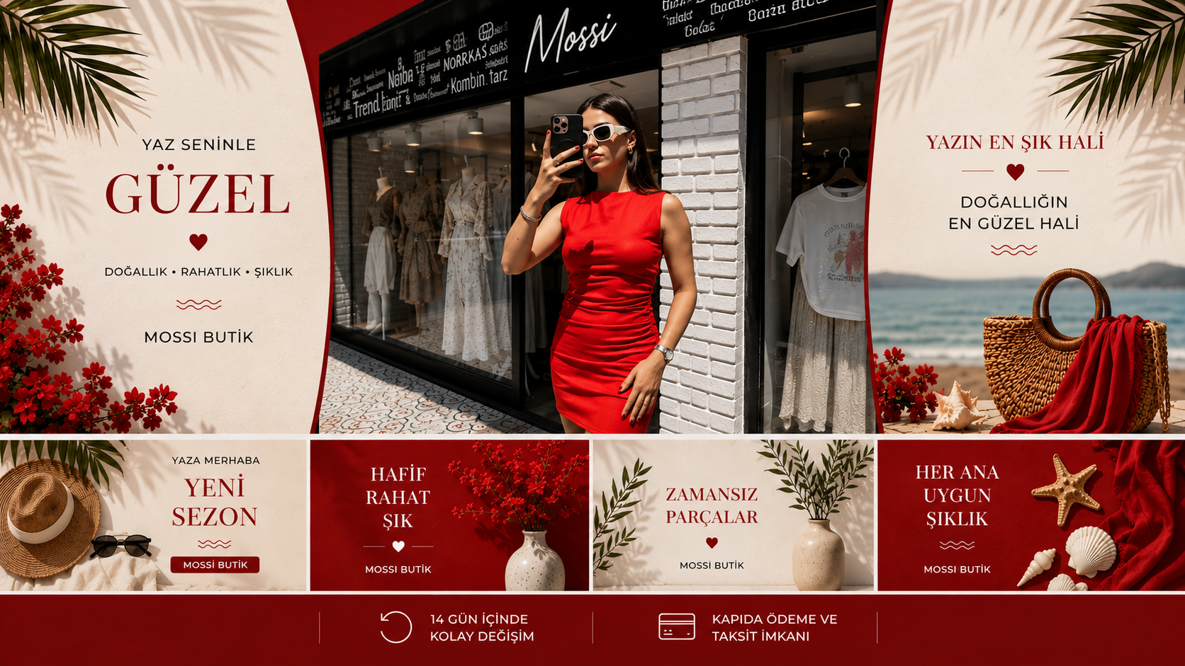 Kare Desenli Oversize Blazer Ceket – Bej
