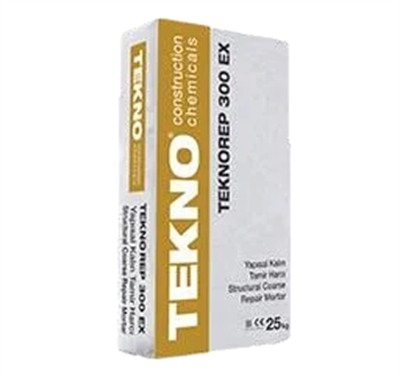 Teknorep 300 Ex Çim. Esas. Tiksotropik Rötresiz Kalın Tamir Harcı 25 Kg