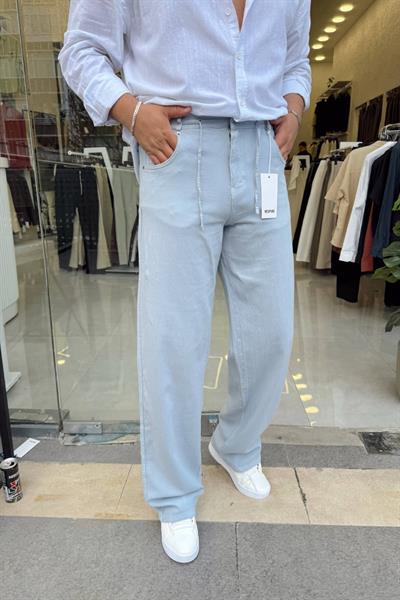 Bebe Mavi Gabardin İpli Baggy Pantolon
