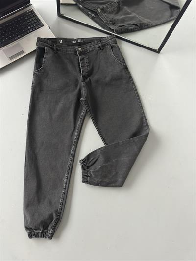 Füme Paça Lastik Kot Pantolon