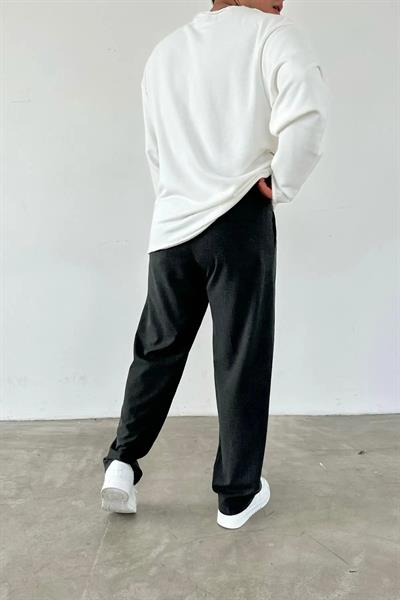 Pileli Baggy Füme Pantolon