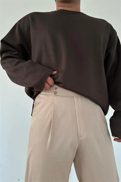 Regular Fit Gabardin Harvest Pantolon Krem