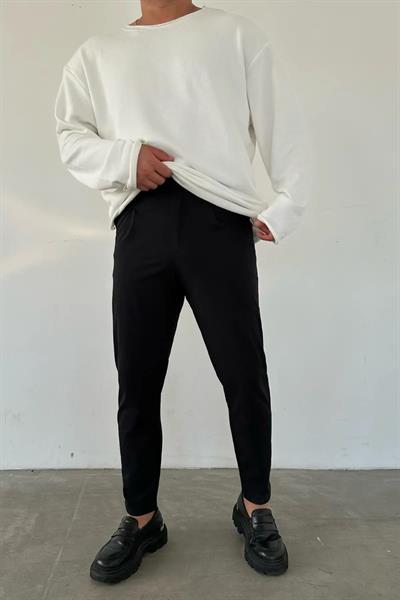 Regular Fit Gabardin Harvest Pantolon Siyah