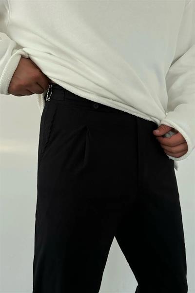 Regular Fit Gabardin Harvest Pantolon Siyah