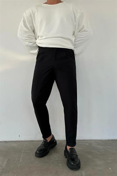 Regular Fit Gabardin Harvest Pantolon Siyah