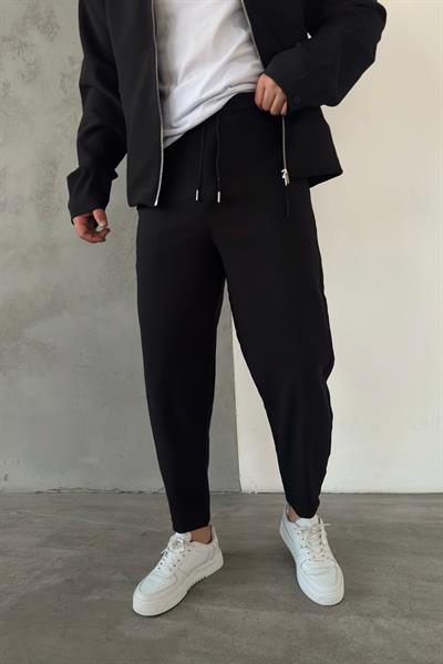 Siyah Carrot Basic Jogger Pantolon