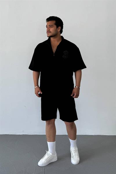 Siyah Sırt Detaylı Oversize T-shirt