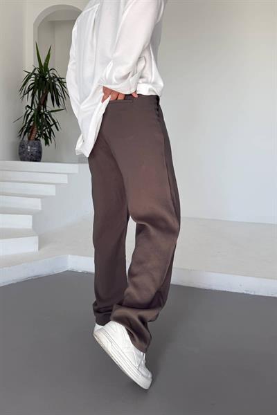 Yeşil Modal Kemerli Baggy Pantolon