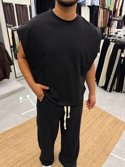 Siyah Boxyfit Sıfır Kol Atlet